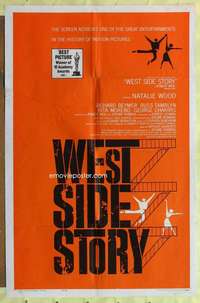 d941 WEST SIDE STORY one-sheet movie poster R63 post-Awards, never seen!