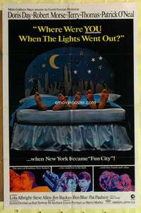 d961 WHERE WERE YOU WHEN THE LIGHTS WENT OUT style B one-sheet movie poster '68