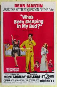 d965 WHO'S BEEN SLEEPING IN MY BED one-sheet movie poster '63 Dean Martin