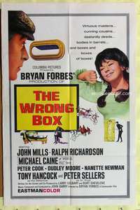 d981 WRONG BOX one-sheet movie poster '66 Michael Caine, Bryan Forbes