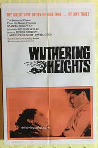 d982 WUTHERING HEIGHTS one-sheet movie poster R63 Olivier, Oberon