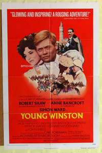 d991 YOUNG WINSTON style B one-sheet movie poster '72 Robert Shaw, Churchill