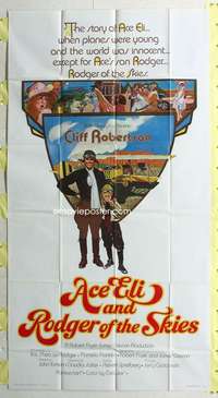 e134 ACE ELI & RODGER OF THE SKIES int'l three-sheet movie poster '72 Spielberg