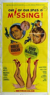 e006 ONE OF OUR SPIES IS MISSING three-sheet movie poster '66 Man from UNCLE!