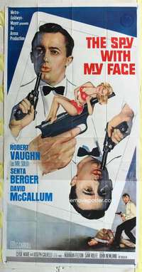 e009 SPY WITH MY FACE three-sheet movie poster '66 Vaughn, Man from UNCLE!
