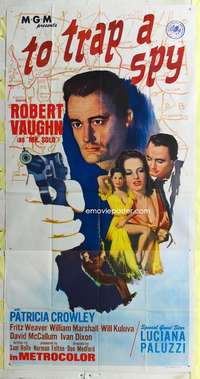 e010 TO TRAP A SPY three-sheet movie poster '66 Robert Vaughn, Man from UNCLE