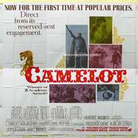 e038 CAMELOT six-sheet movie poster '68 Richard Harris, Vanessa Redgrave