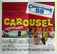 e039 CAROUSEL six-sheet movie poster '56 Shirley Jones, Gordon MacRae