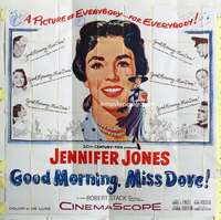 e062 GOOD MORNING MISS DOVE six-sheet movie poster '55 Jennifer Jones