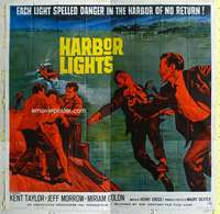 e067 HARBOR LIGHTS six-sheet movie poster '63 Kent Taylor, Jeff Morrow