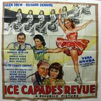 e072 ICE CAPADES REVUE six-sheet movie poster '42 Vera Hruba, Vera Vague