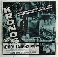 e077 KRONOS six-sheet movie poster '57 horrifying world-destroying monster!
