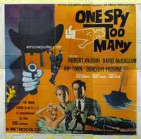 e003 ONE SPY TOO MANY int'l six-sheet movie poster '66 Vaughn, Man from UNCLE!