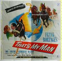 e115 THAT'S MY MAN six-sheet movie poster '47 Don Ameche, horse racing!