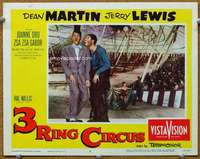 f240 3 RING CIRCUS movie lobby card #2 '54 Dean Martin & Jerry Lewis!