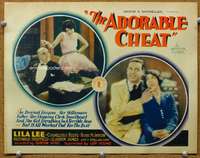 f112 ADORABLE CHEAT title movie lobby card '28 Lila Lee deceives everyone!