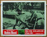 f253 ADVENTURES OF ROBIN HOOD movie lobby card R60s Errol Flynn