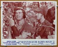 f254 ADVENTURES OF ROBIN HOOD Spanish/U.S. movie lobby card R60s Errol Flynn