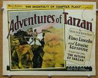 f114 ADVENTURES OF TARZAN Chap 1 title movie lobby card R28 Elmo Lincoln