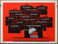 f115 ADVISE & CONSENT title movie lobby card '62 classic Saul Bass artwork!