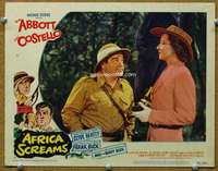f256 AFRICA SCREAMS movie lobby card #4 '49 suave Lou Costello!