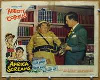 f257 AFRICA SCREAMS movie lobby card #7 '49 Bud Abbott & Lou Costello!