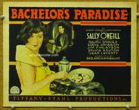 f118 BACHELOR'S PARADISE title movie lobby card '28 Sally O'Neil cooking!