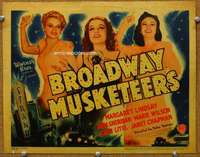 f057 BROADWAY MUSKETEERS title movie lobby card '38 sexy Ann Sheridan!