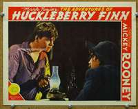 f252 ADVENTURES OF HUCKLEBERRY FINN movie lobby card '39 Rooney