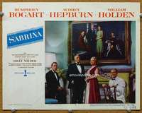 f056 SABRINA movie lobby card #7 '54 Bogart & Holden by portrait!
