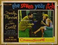 f028 SEVEN YEAR ITCH movie lobby card #2 '55 Marilyn acting flirty!