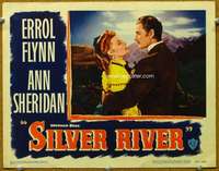 f061 SILVER RIVER movie lobby card #5 '48 Errol Flynn, Ann Sheridan