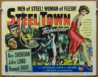 f065 STEEL TOWN title movie lobby card '52 sexy Ann Sheridan, John Lund
