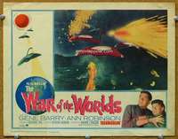 f999 WAR OF THE WORLDS movie lobby card #7 '53 war ships attack!