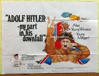 h175 ADOLF HITLER - MY PART IN HIS DOWNFALL British quad movie poster '72