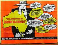 h176 ADVENTURES OF BARRY MCKENZIE British quad movie poster '72