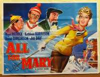 h177 ALL FOR MARY British quad movie poster '55 Jill Day, Wendy Toye