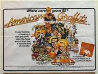 h178 AMERICAN GRAFFITI British quad movie poster '73 George Lucas