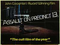 h181 ASSAULT ON PRECINCT 13 British quad movie poster '76 Carpenter