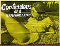 h234 CONFESSIONS OF A NYMPHOMANIAC British quad movie poster '77 wild!