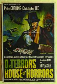 h151 DR TERROR'S HOUSE OF HORRORS English one-sheet movie poster '65 Lee
