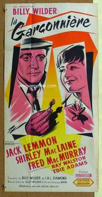 h102 APARTMENT French 15x31 movie poster '60 Wilder, Lemmon, MacLaine