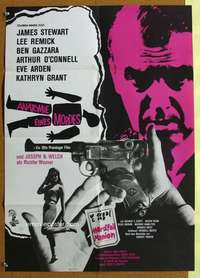 h572 ANATOMY OF A MURDER German R70s Otto Preminger, cool image of James Stewart & Lee Remick!
