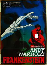 h573 ANDY WARHOL'S FRANKENSTEIN German movie poster '74 3-D horror!