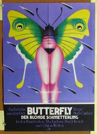 h077 BUTTERFLY East German movie poster '82 wild sexy Schallman art!