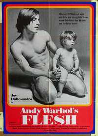 h622 FLESH German movie poster '68 Andy Warhol, Joe Dallesandro