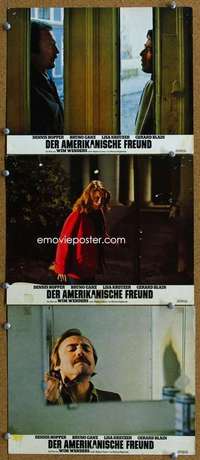 h513 AMERICAN FRIEND 3 German movie lobby cards '77 Hopper, Wim Wenders