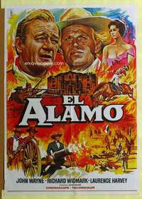 h415 ALAMO Spanish movie poster R79 John Wayne, Mac Gomez art!