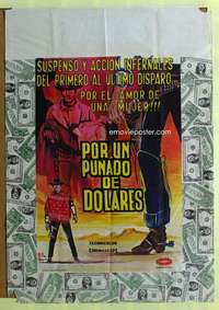 h021 FISTFUL OF DOLLARS Colombian movie poster '67 Clint Eastwood