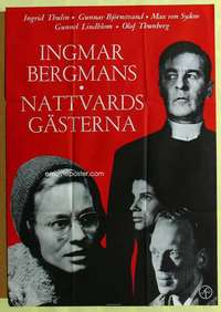 h003 WINTER LIGHT style A Swedish movie poster '63 Ingmar Bergman